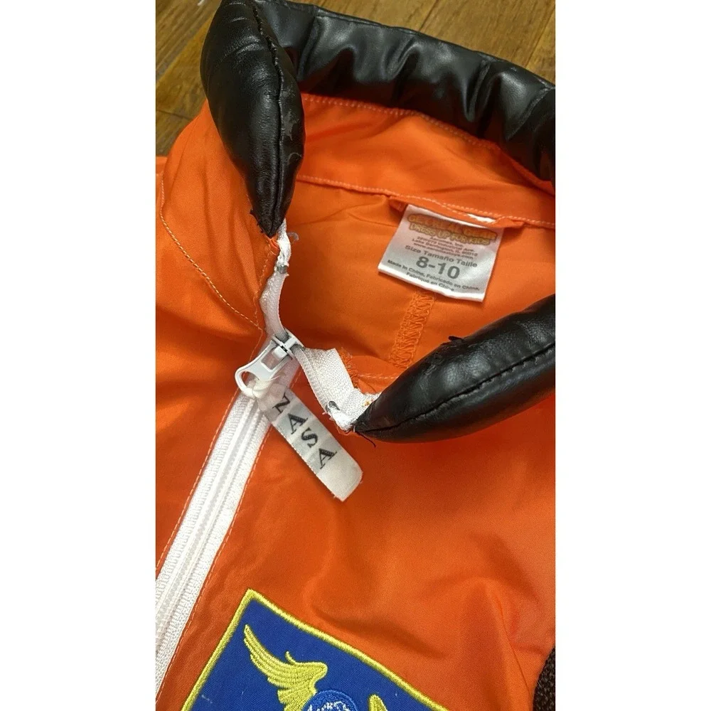 Big Kids NASA Astronaut Costume Orange Space Suit Jumpsuit Size 8-10 (Large)